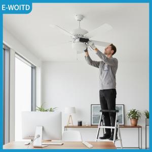 【E-WOITD】 Remote Control for Ultra Quiet Low Voltage Ceiling Fan 6 Speed Adjustable Receiver Included for Indoor Energy Saving Rooms