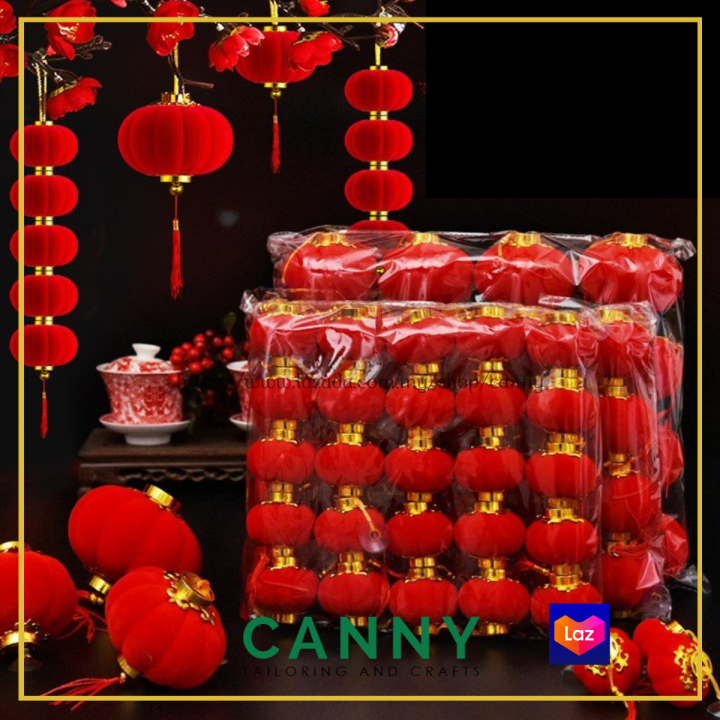 25 -30 PCS Little Plastic CNY Lantern / 迷你新春小灯笼 梅花树装饰 | Lazada