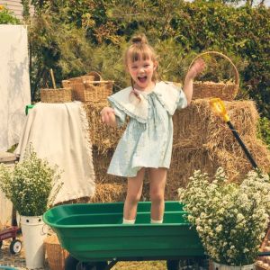 lookbookpetite mia dress mint daisy ชุดเดรสเด็กผู้หญิงแขนตุ๊กตา