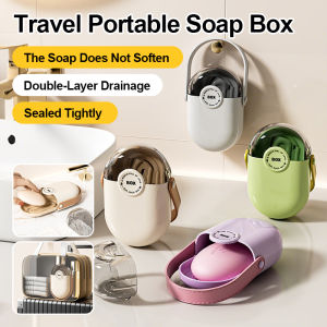 【Quick-Dry/Leak-Proof】Portable Travel Soap Case with Drain Holes Luxury Toiletry Organizer Waterproof Container for Bathroom Essentials Travel Accessories