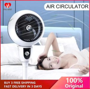 Electric Fan Air Circulator Fan With 3D 360 Oscillation 3 Speeds Cooling Pedestal Fan Whisper Quiet