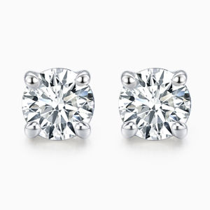 QUEENSUN 18k gold diamond earrings Lab Grown Diamond，UFO earrings round surrounded by diamonds sparkling earrings custom earrings diamond custom earrings飞碟耳环