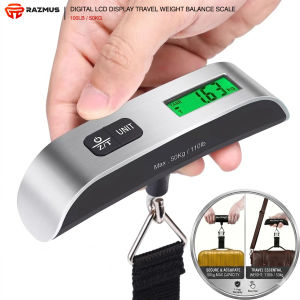 Digital LCD Display 110lb/50kg Electronic Luggage Hanging Suitcase Travel Weights Baggage Bag Weight Balance Portable Scale Tool