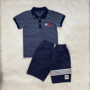 Bộ quần áo thun ngắn tay bé trai mùa hè size đại 15kg-37kg