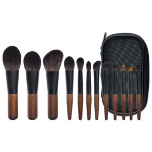 Portable 12Pcs Makeup Brush Set Artificial Fiber Wool Loose Powder Eyeshadow Make Up Brush Beauty Tool