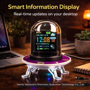 Đồng hồ sáng tạo GeekMagic UFO-CLOCK thời tiết Bitcoin chứng khoán tỷ giá đa năng có bằng sáng chế