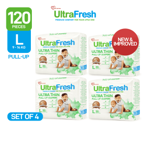Ultrafresh Ultra Thin Pull Up Diaper Large 30s pack of 4