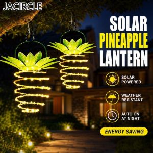 Solar Hanging Lantern Pineapple Outdoor Waterproof Garden Patio Porch Decorative Light 30 Or 60 Led