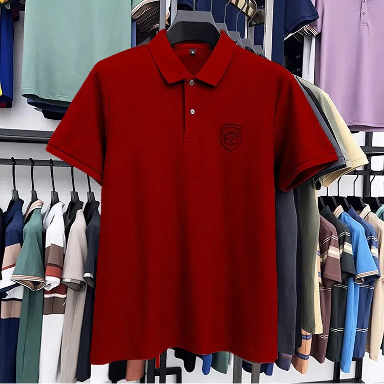 Polo Shirt Printing Embroidery Men's polo shirts for men Fashion Lapel Top  Casual Polo Shirt for men Golf polo shirt Leisure sport