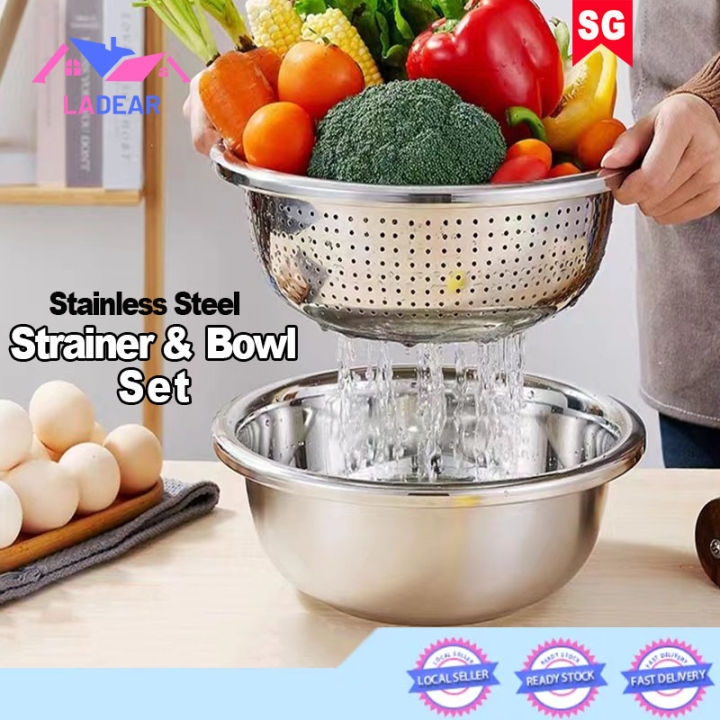 {sg}stainless Steel Kitchen Strainer & Washing Bowl   Washing Drainer 