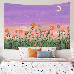 ตาข่ายพรมผนังสีแดงวอลเปเปอร์รูปหัวใจสำหรับเด็กผู้หญิงผ้าพื้นหลังภาพวาดสีน้ำมันชุดห้องนอนห้องหอพักผ้าแขวนตกแต่ง