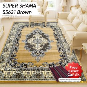 SUPER SHAMA Karpet Lantai 210x300 SS621 Brown