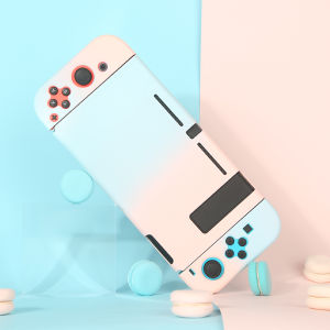 Colorful Nintendo Switch Case Hard PC Macaron Colors Protective Docking Case for Nintendo Switch Console Accessories+2 thumb grip caps