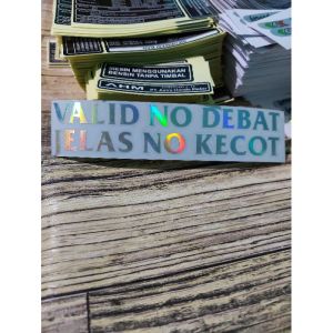 Stiker Motor Keren Valid No Debat Jelas No Kecot Sticker Cutting Viral Hologram Rainbow