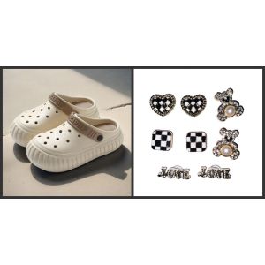 Korean Womens DIY Fashion Slippers Beach Shoes Summer Casual Slip Ons Shoes (add 1 size)