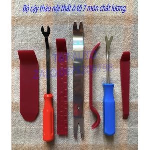 Bộ tháo lắp cậy chốt nở taplo nội thất ô tô 7 món tiện lợi rẻ bền đẹp ( nhựa tổng hợp OPP + inox)