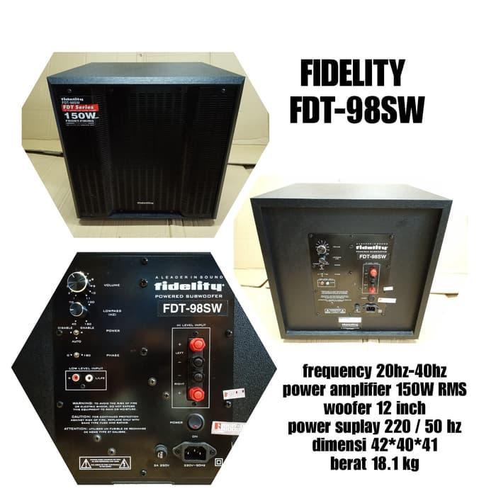 Subwoofer Fidelity 12 Inch Subwoofer Aktif 350W Fidelity FDT-V9