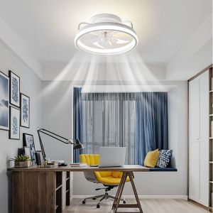 DUDAN Remote Control Ceiling Fan Stepless Dimming 2 in 1 Hanging Fan with LED Light\ Modern Eye Protection Ceiling Lamp Indoor Decor