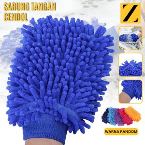 Sarung Tangan Microfiber Cuci Motor Mobil Spons Cendol Wash Mitt Kain Lap Pembersih 2 Sisi