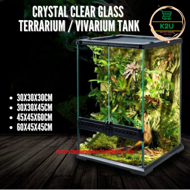 Crystal Clear Glass Terrarium / Vivarium Tank Lazada