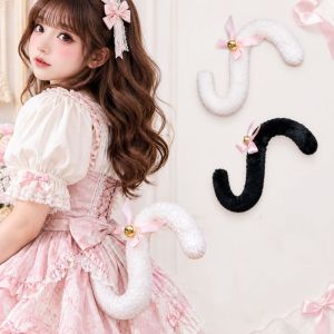 COOLSOOL Cosplay Anime Đuôi mèo Kết cấu mềm mại. Quà tặng cho bạn bè Đuôi mèo con Dễ thương Đạo cụ tiệc Đuôi mèo nhồi bông Phụ nữ