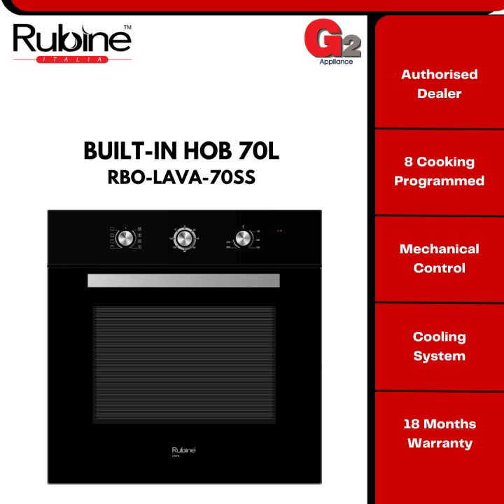 Rubine 70L Built In Oven RBOLAVA70SS [READY STOCK]RUBINE WARRANTY MALAYSIA Lazada