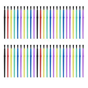 50 Pcs Small Brushes Set Watercolor Nylon Hair Brushes Set Drawing and Art Supplies For Detailed Artwork