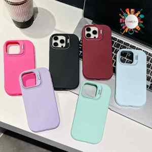 SOFTCASE CASING MACARON STAND UNTUK IPHONE 7 7+ X XR XS MAX 11 12 13 14 15 PROMAX DA7025