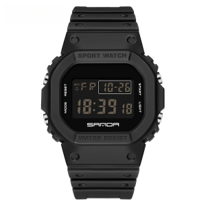 Student waterproof square watch multi-function electronic watch outdoor sports single display waterproof electronic watch movement luminous square watch