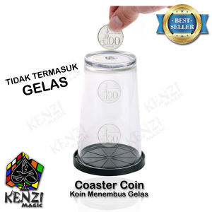 Alat Sulap Koin - Coaster Coin - Coin Away Plastik - KZ150