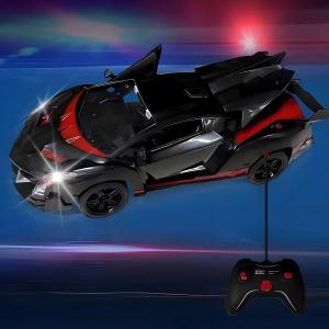 AOMING Electric Toy RC Lamborghini Poison 1:18 LED light one-button door opener rechargeable remote control car Small Production  Environmental Protection Toys