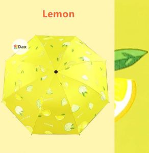 ร่ม UV FRUIT SPF50 ร่มกันยูวี ลายผลไม้ ร่มพับ 3ตอน ป้องกันรังสียูวี กันน้ำ 100% พกพาสะดวก น้ำหนักเบา