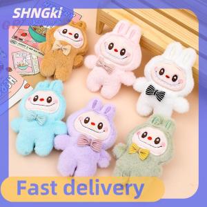 🔥Local delivery🔥 Cartoon Bow Labubu Plush Toys Doll Keychain Kawaii Anime Pendant Keyring Cute Children Girls Birthday Gifts Backpack Hang