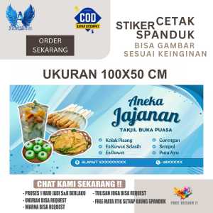 Cetak Spanduk Banner ANEKA JAJANAN TAKJIL BUKA PUASA Costom Desain