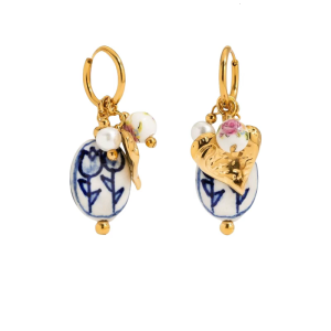 Ceramic Earrings/Necklace With Stainless Steel Chain Versatile Accessory For Casual And Formal Occasions