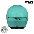 EVO GT-PRO Plain Turquoise Blue Dual Visor Full Face Helmet with Free Clear Lens. 