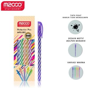 Pulpen M2000 MPU-001 Salur Warna Isi 12 Pcs