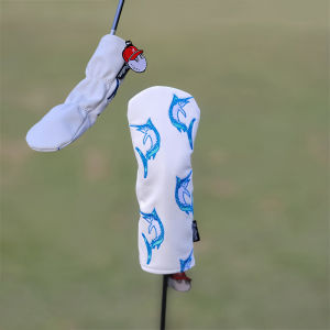 NEW Shark Golf Club #1 #3 #5 Wood Head covers Driver Fairway Woods Cover PU Leather Head Covers Golf Putter Cover