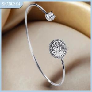 【SHANGZE4】 Zircon Bracelet Tree Adjustable Bracelets For Women Fashion Wedding Bangle Jewelry Gift