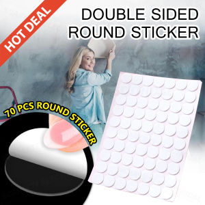 70pcs Clear Double-sided Round Gel Sticky Tape Adhesive Dots Waterproof Traceless / Pelekat Dua Sisi Bulat