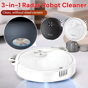 Home 3-in-1 Radar Robot Cleaner with Washing and Mopping Function Smart Automatic Cleaning Robot Rechargeable Vacuum