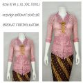 KEBAYA BROKAT BORDIR ENCIM MODERN LENGAN 7/8 Furing Katun S M L XL XXL XXXL. 