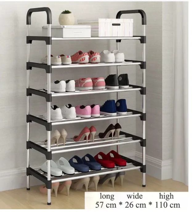 S9 Layer Shoe Rack Stainless Steel Stackable Shoes Organizer