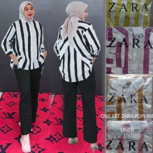 ONE SET  ZR POPLINE II MIX LINEN TERBARU