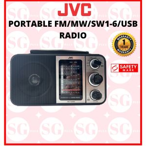 JVC RA-HRU30 Multi-Band Radio FM / AM / SW1-6 | USB Playback | AC/DC Power | Portable Classic Radio