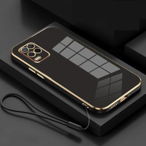 New Case REALME 8 / REALME 8 PRO / REALME 8i Case Luxury Plating Casing Silicone Stand Back Cover