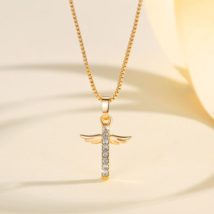 Y582 Kalung Wanita Titanium Anti Karat Gold Liontin Berlian Aksesoris Fashion Kalung Lapis Emas Chain Necklace