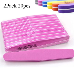 20pcs Wholesale Nail File Sponge File Diamond 100/180 Nail Rubbing Strips High Elasticity Nail Tools Grinding