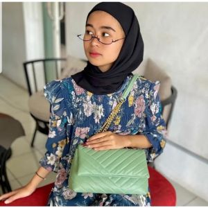 DIKTA - Tas Selempang Wanita Leather Premium Terbaru | Tas Totebag Wanita Import Quality Kekinian | Tas Shoulder Bag Wanita Elegan | Tas Slingbag Wanita Mewah | Tas Selempang Puffy Wanita OOTD | Tas Selempang Pesta Resmi Kondangan | Tas High Quality