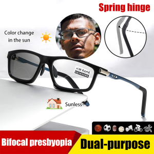 Bifocal photochromic 💖 Non-slip progressive reading glasses Outdoor sports reading glasses